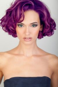 Purple Part Hair Colour