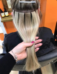 tape extensions at melanie richards hair and beauty salon in peterborough