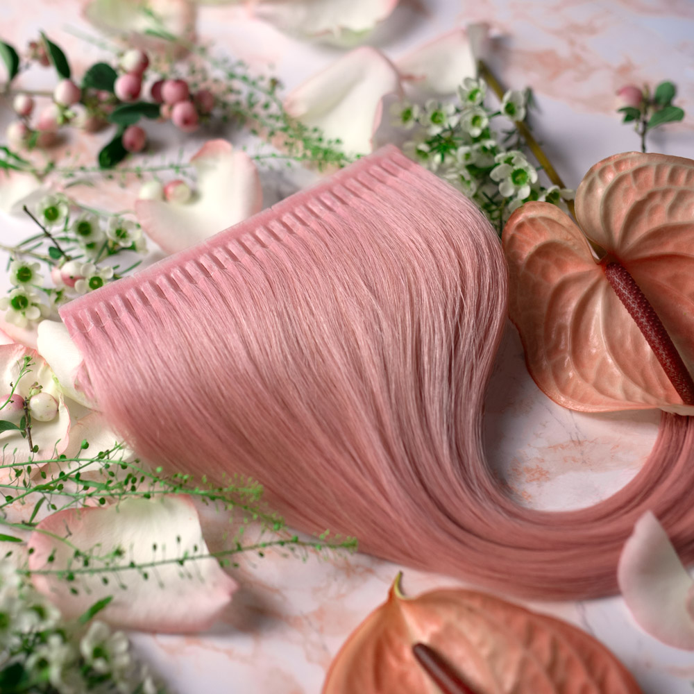 rose quartz great lengths fashion colour collection at melanie richard's hair salon peterborough