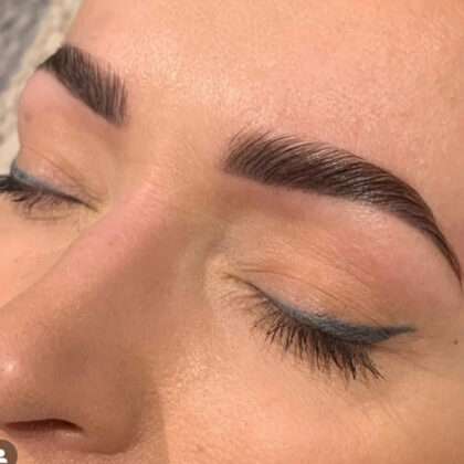 brow lamination at melanie richards hair and beauty salon in peterborough