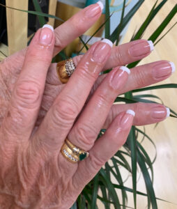 french polish gel nails at melanie richards hair and beauty salon peterborough