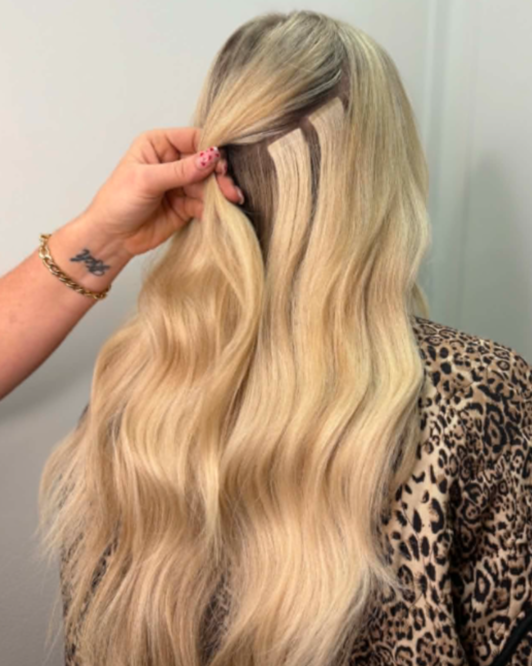 Blonde Natural Cut GL Tape Extensions in Peterborough